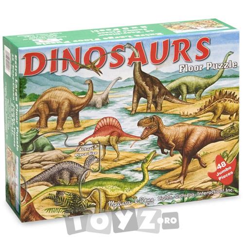 Melissa & Doug Puzzle de podea Dinozauri (48 piese)