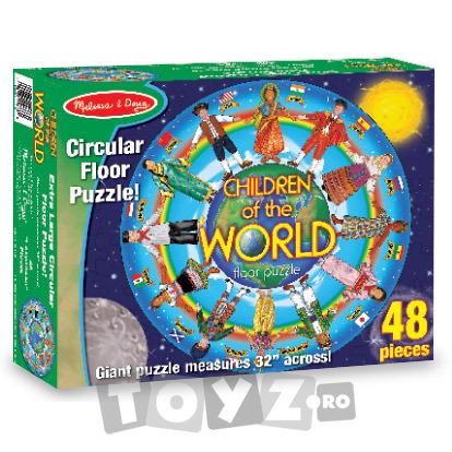 Melissa & Doug Puzzle de podea Copiii lumii (48 piese)