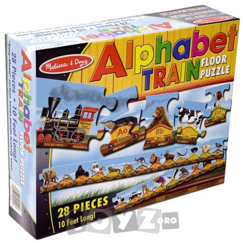 Melissa & Doug Puzzle de podea Trenul alfabet (28 piese)