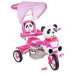 Generic Tricicleta Copii Cu Copertina ARTI Panda 1 Roz